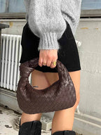 Brooklyn Sac Mini Tressé Femme – Sac Doré Élégant au Design Raffiné