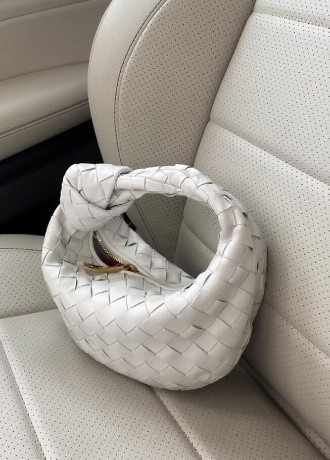Brooklyn Sac Mini Tressé Femme – Sac Doré Élégant au Design Raffiné