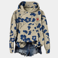Maëlle Sweat à Capuche Femme – Hoodie Fleuri, Coupe Décontractée & Confort Doux