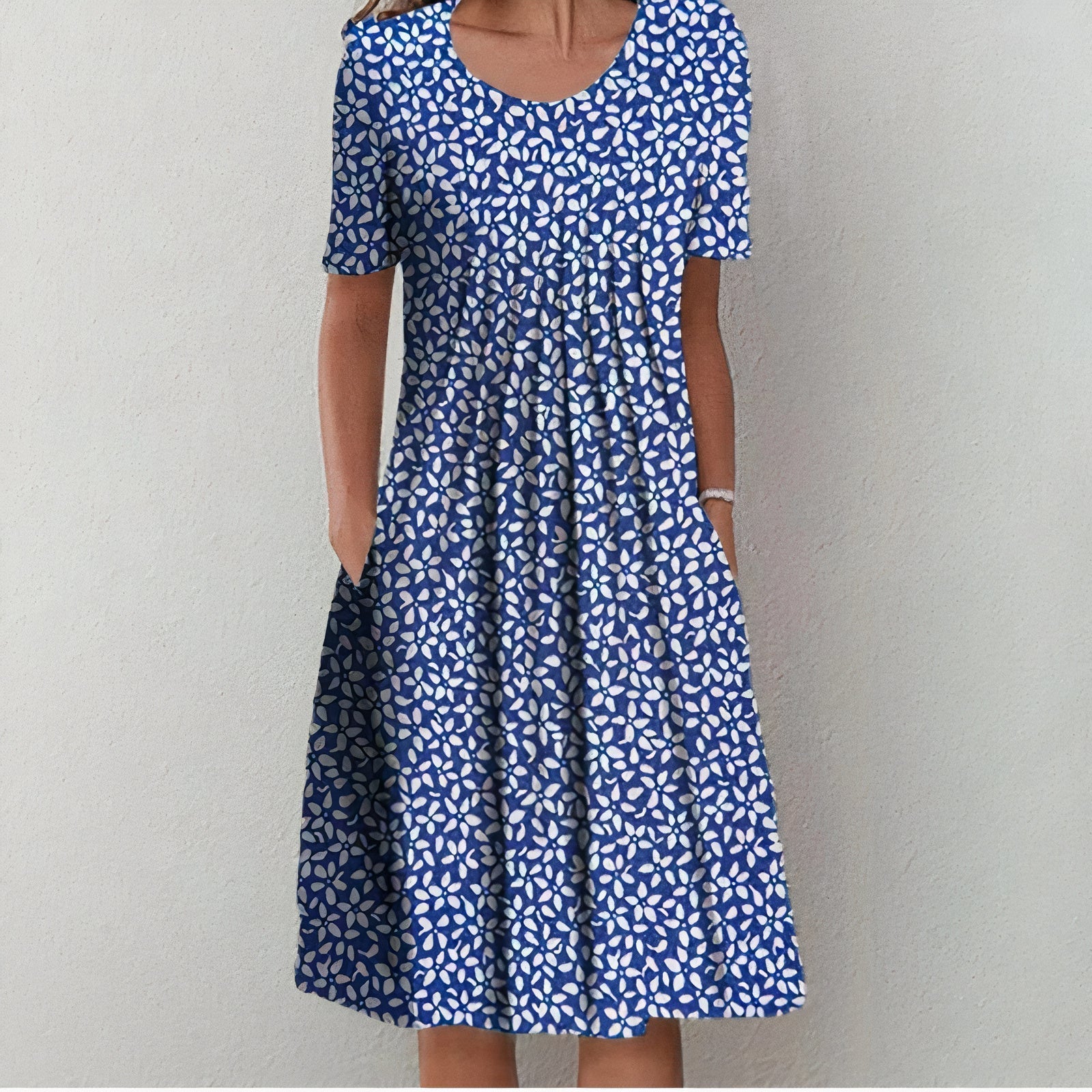 Peyton Robe Fleurie Femme – Robe Midi en Coton à Imprimé Floral avec Coupe Fluide Élégante
