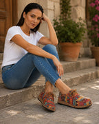 Elena Women's Sneakers – Casual Sneakers with Artistic Pattern and Light Comfort