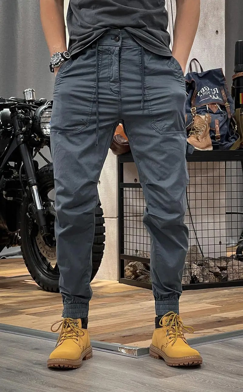 Mathis Pantalon Cargo Homme – Stretch avec Poches, Taille Ajustable & Coupe Jogger