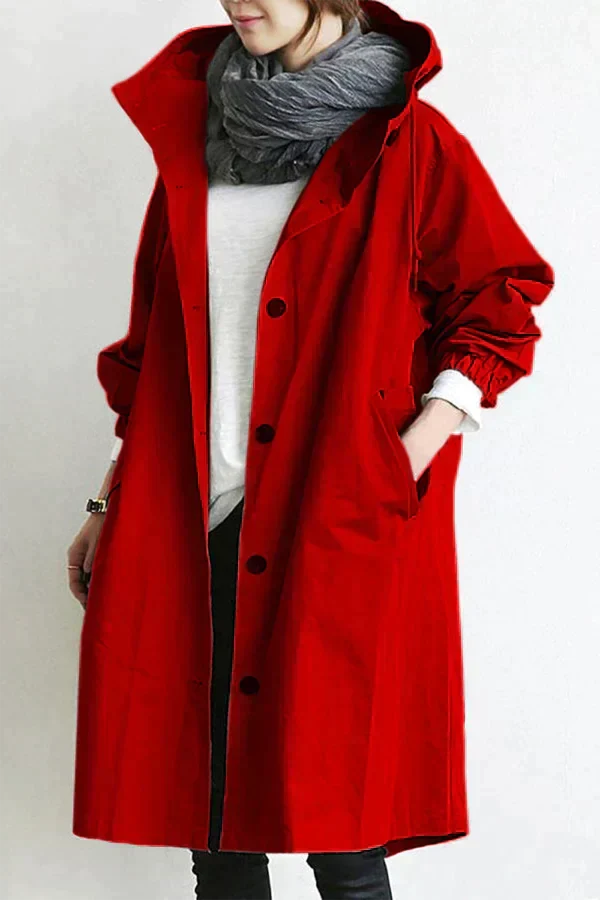 Avery Manteau de Pluie Femme – Imperméable Urbain à Capuche avec Coupe Décontractée