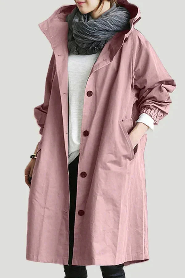 Avery Manteau de Pluie Femme – Imperméable Urbain à Capuche avec Coupe Décontractée