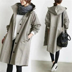 Avery Manteau de Pluie Femme – Imperméable Urbain à Capuche avec Coupe Décontractée