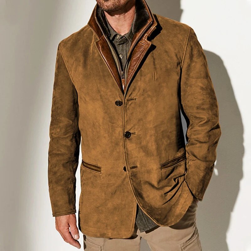 Hawthorne Veste Vintage Homme – Blazer Classique avec Finitions Contrastées & Style Rétro Chic