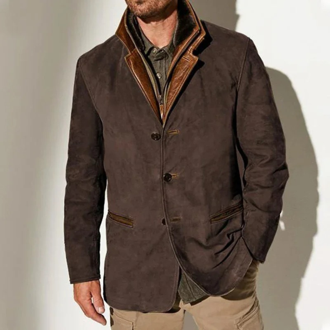 Hawthorne Veste Vintage Homme – Blazer Classique avec Finitions Contrastées & Style Rétro Chic