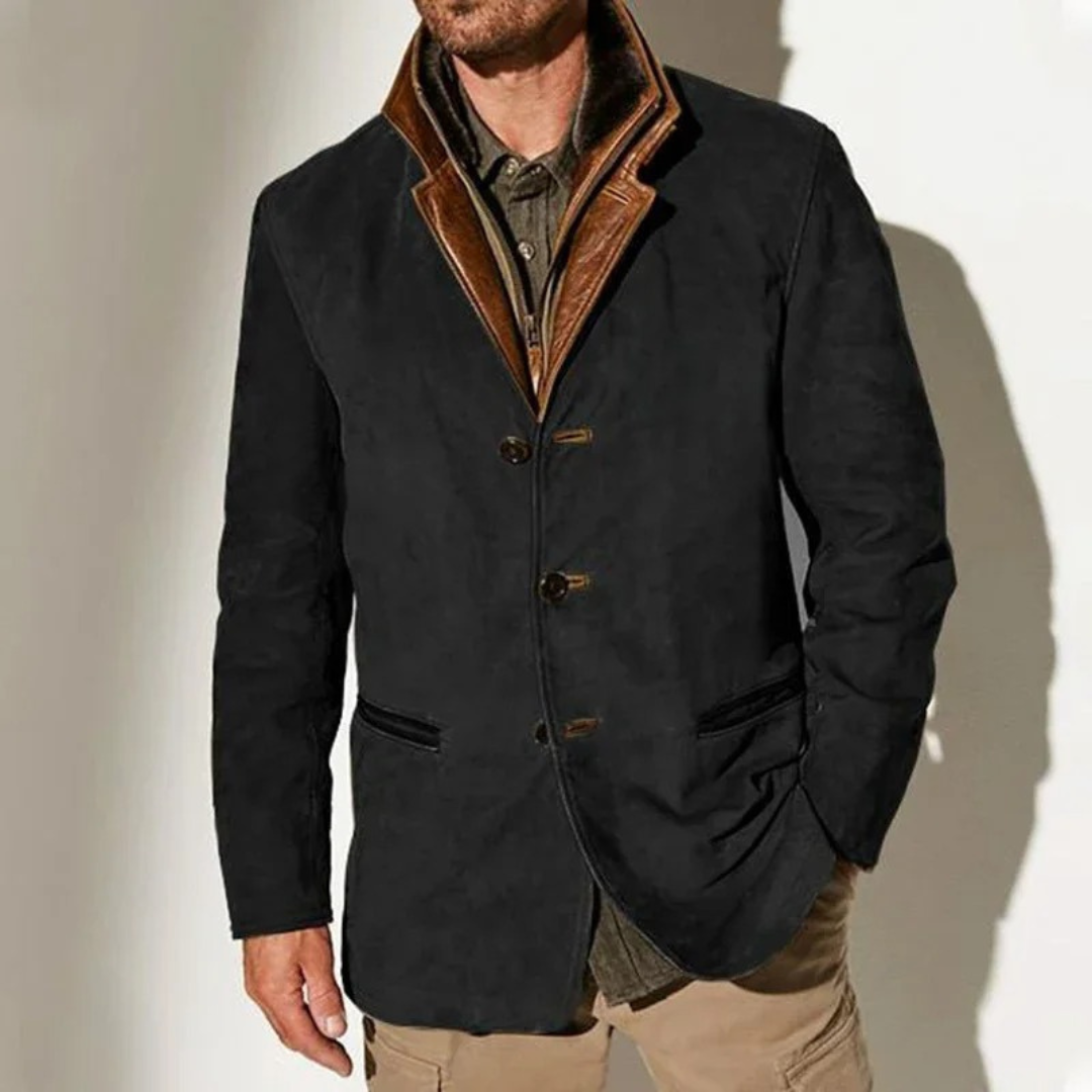 Hawthorne Veste Vintage Homme – Blazer Classique avec Finitions Contrastées & Style Rétro Chic