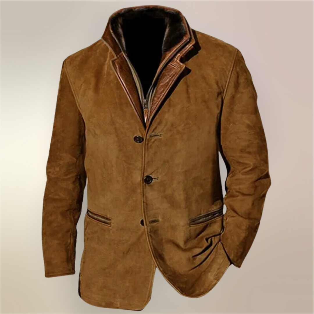Hawthorne Veste Vintage Homme – Blazer Classique avec Finitions Contrastées & Style Rétro Chic