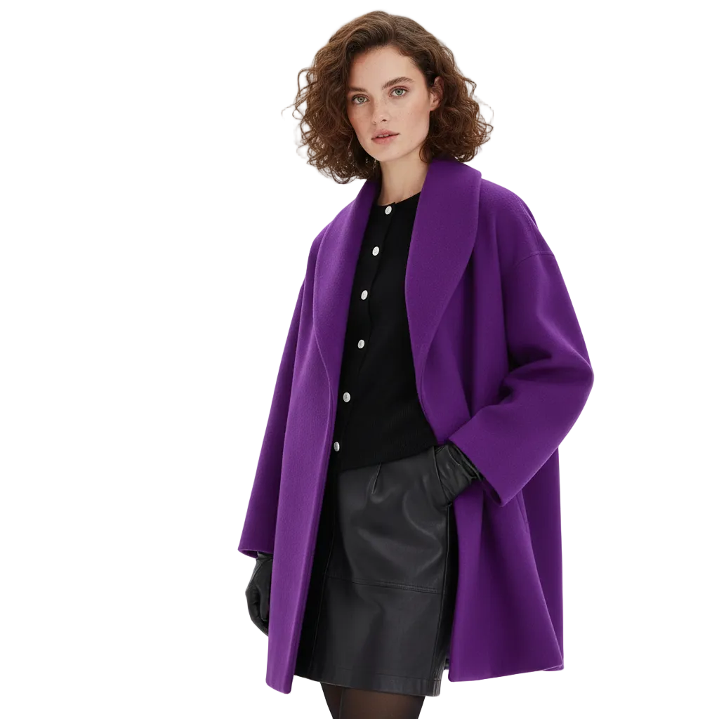 Elowen Manteau Oversize Femme – Veste Élégante à Revers Amples avec Coupe Fluide & Style Contemporain