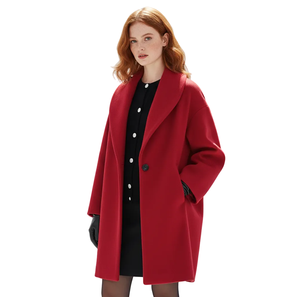 Elowen Manteau Oversize Femme – Veste Élégante à Revers Amples avec Coupe Fluide & Style Contemporain