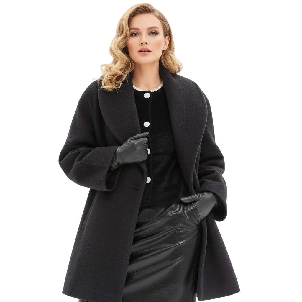 Elowen Manteau Oversize Femme – Veste Élégante à Revers Amples avec Coupe Fluide & Style Contemporain