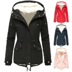 Élodie Veste d’Hiver Femme – Manteau Chaud Imperméable à Capuche & Doublure Douce