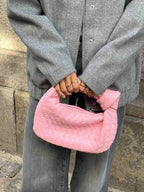 Brooklyn Sac Mini Tressé Femme – Sac Doré Élégant au Design Raffiné