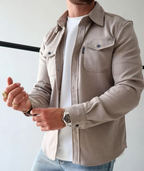 Maëlan Overshirt Men – Casual Shirt Jacket with Buttons and Chest Pockets