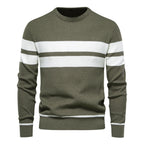 Amaury Pull Homme – Pull Rayé Décontracté à Coupe Regular et Style Intemporel