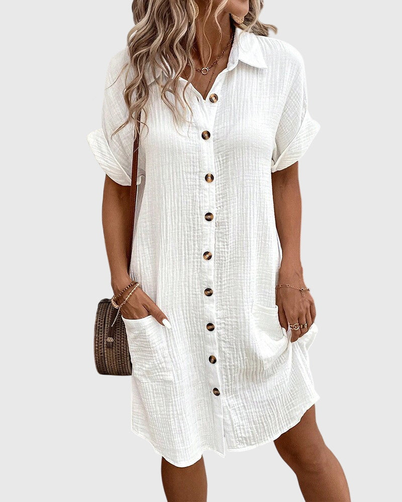 Élodie Robe Fluide Confort – Robe Légère au Style Décontracté Chic
