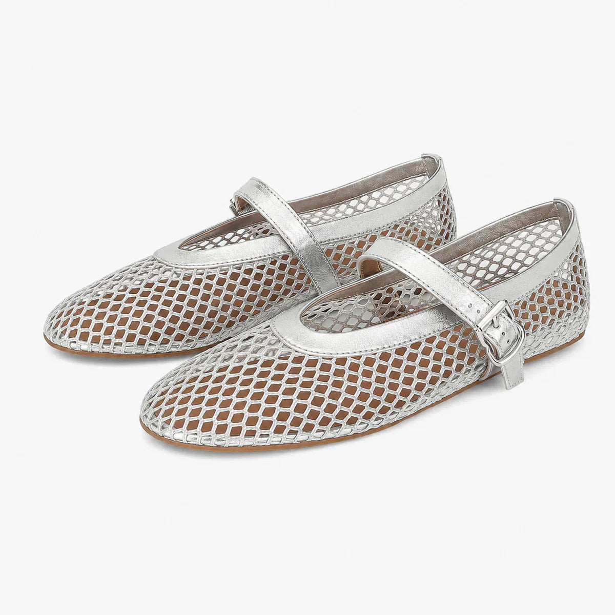 Maëlle Ballerines Femme en Mesh Respirant avec Bride Ajustable