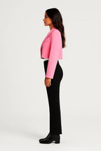 Evelyne Blazer Court Femme – Blazer Cintré avec Col à Revers et Coupe Élégante