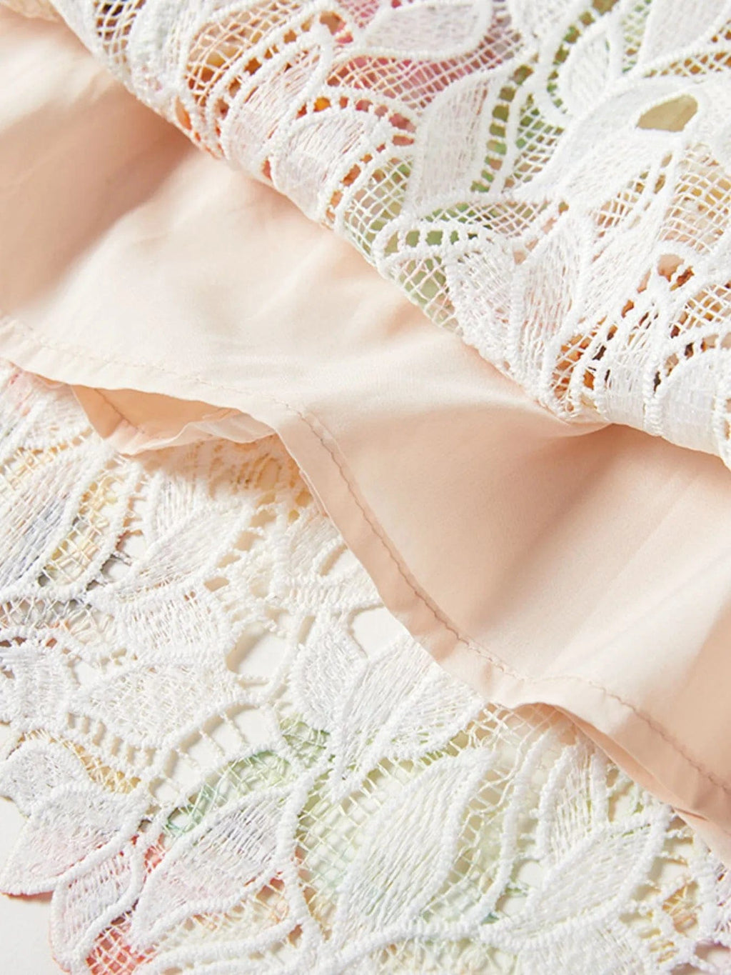 Victoire – Vestido midi de mujer con estampado floral de encaje y tirantes finos, estilo refinado