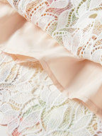 Victoire – Vestido midi de mujer con estampado floral de encaje y tirantes finos, estilo refinado