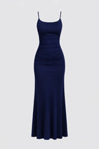 Élodianne Women's Maxi Bodycon Dress – Elegant Dress with Thin Straps and Fitted Cut  