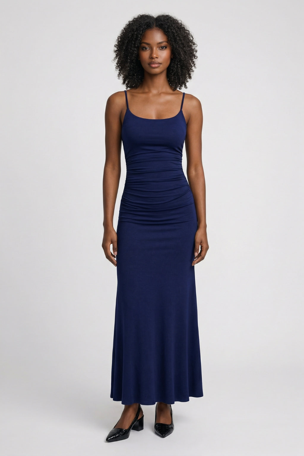 Élodianne Women's Maxi Bodycon Dress – Elegant Dress with Thin Straps and Fitted Cut  