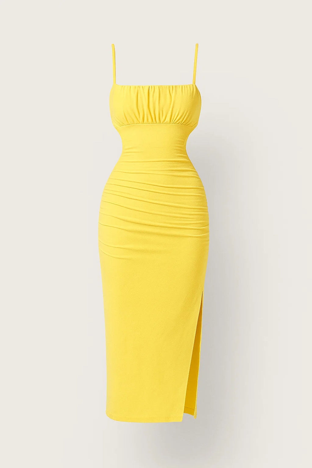 Maureen Women's Midi Bodycon Dress – Elegant Dress with Thin Straps and Fitted Cut  