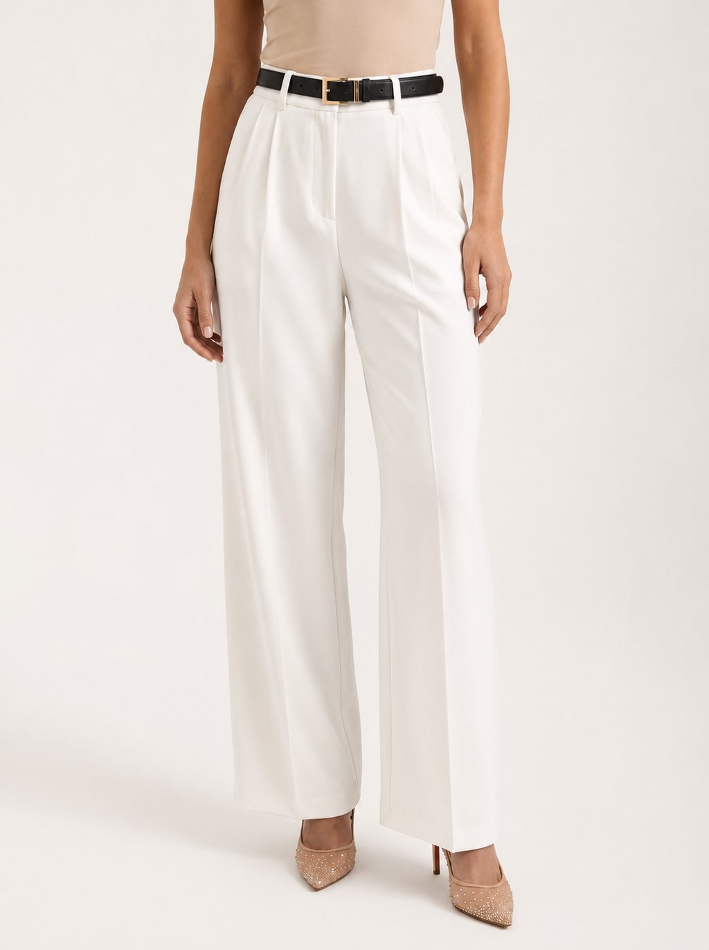 Coraline Women's Pants – High-Waisted Wide-Leg Pants with Elegant Style  