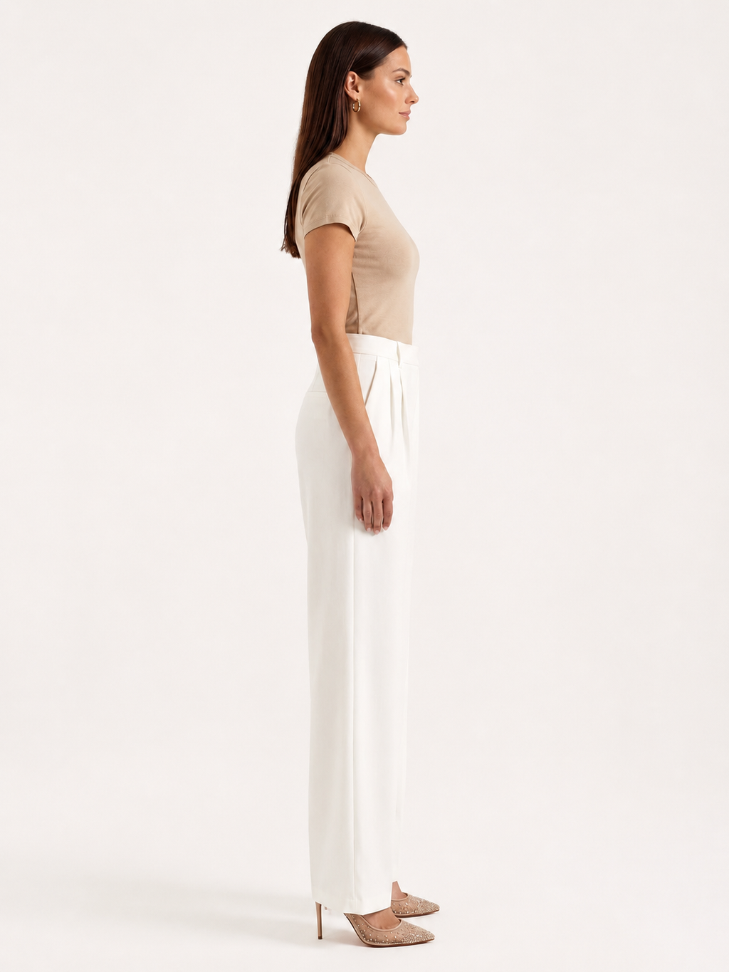 Coraline Women's Pants – High-Waisted Wide-Leg Pants with Elegant Style  