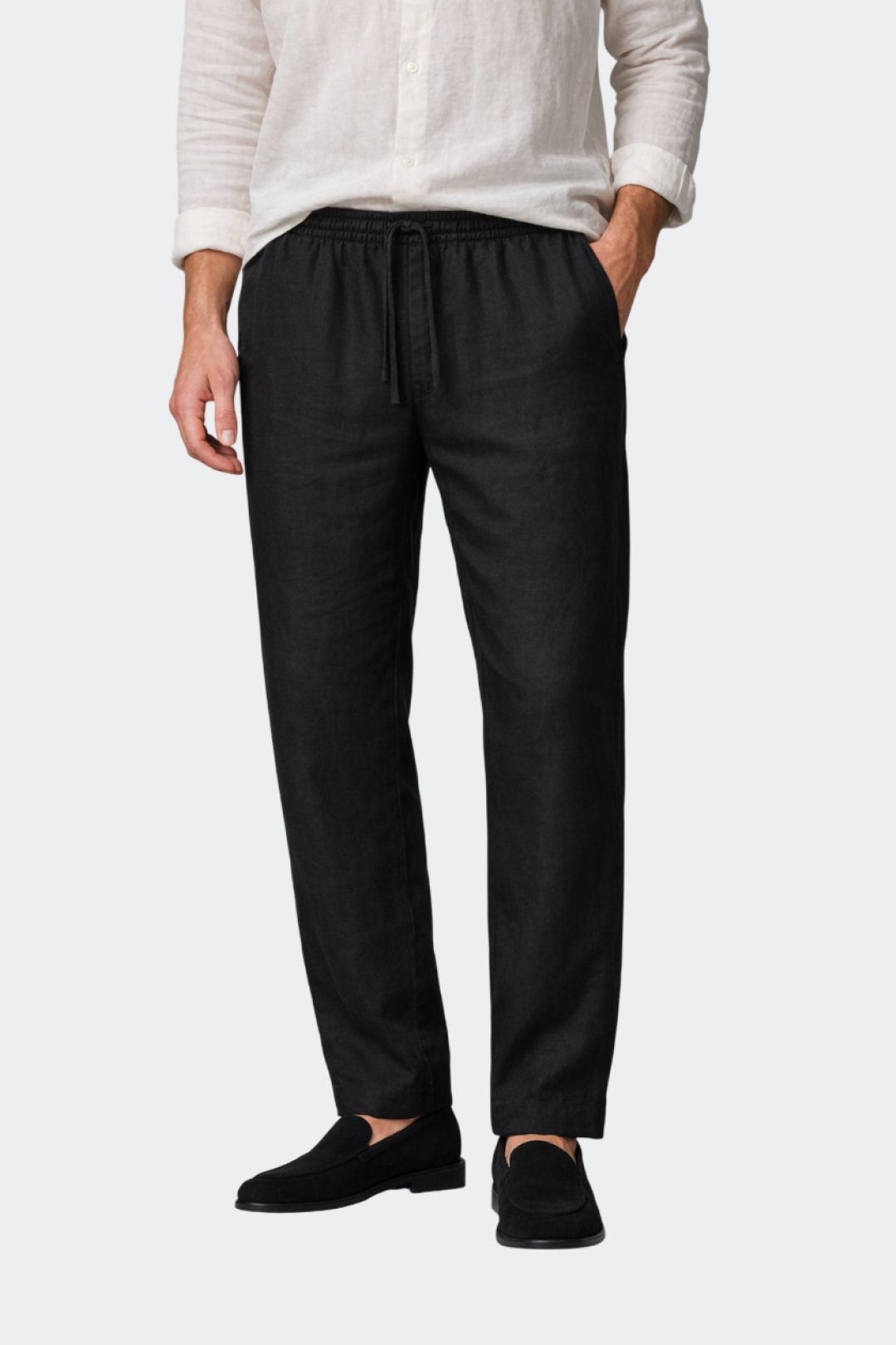 Gauthier Pantalon Homme – Pantalon Décontracté en Lin avec Coupe Relax et Style Élégant