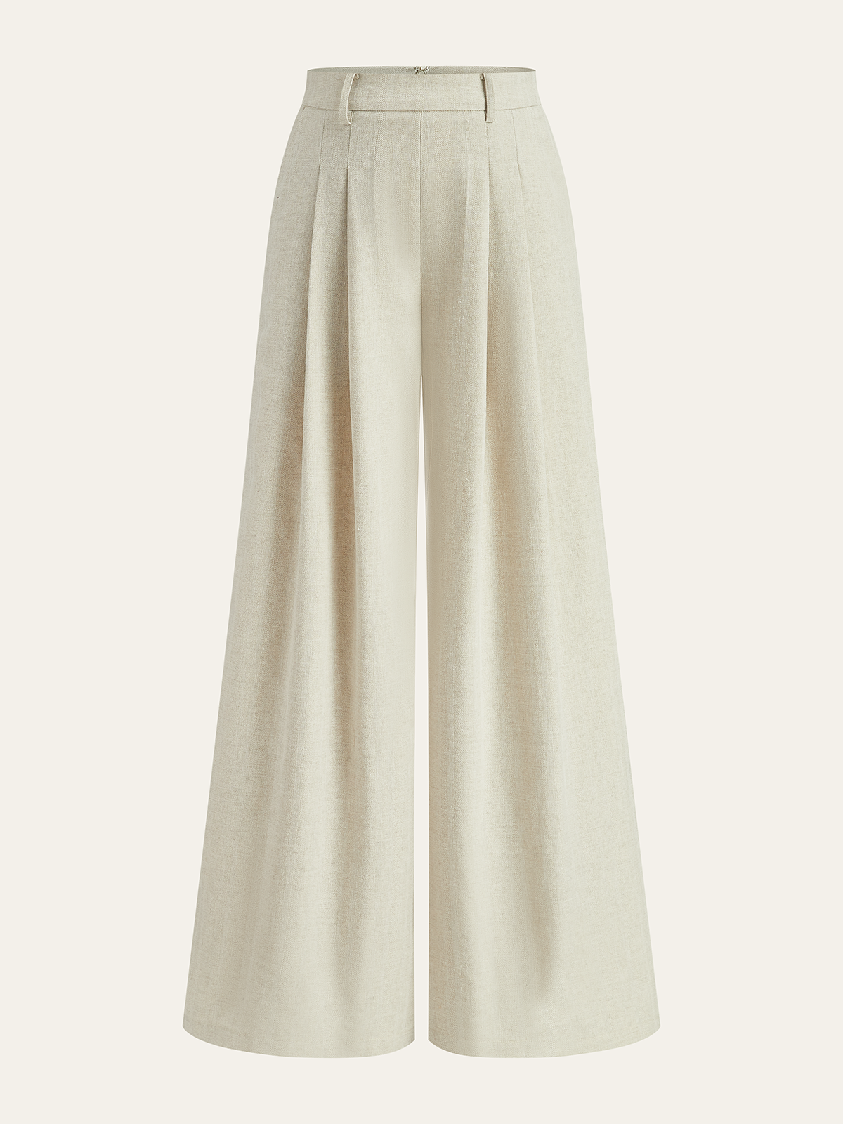 Francette Pantalon Femme – Pantalon Wide Leg Taille Mi-Haute au Style Élégant