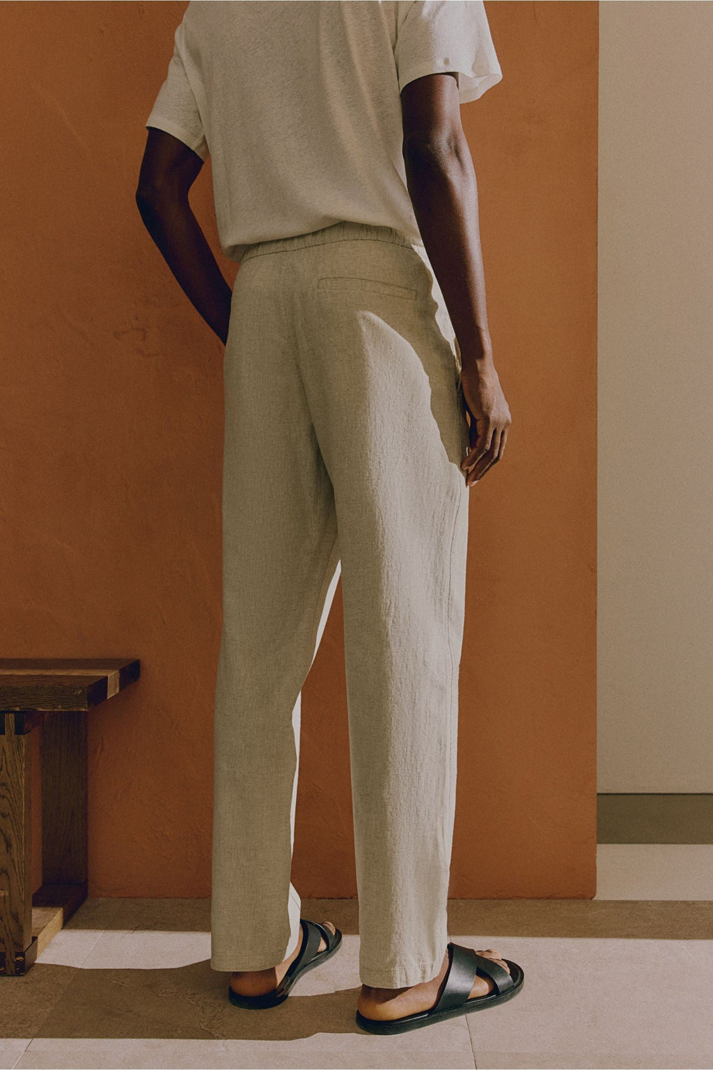 Thierry Pantalon Homme – Pantalon Décontracté avec Taille Élastique et Cordon de Serrage