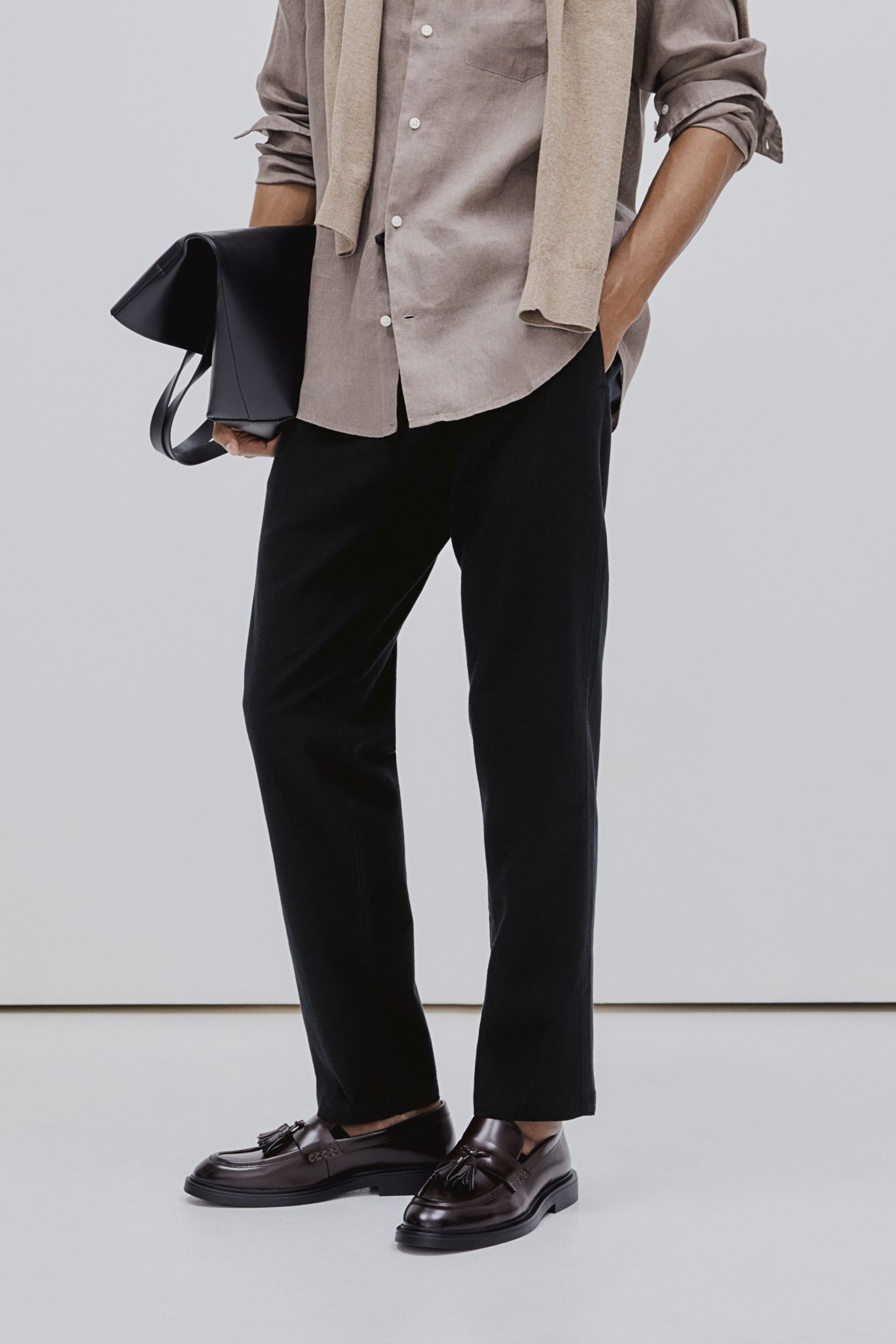 Thierry Pantalon Homme – Pantalon Décontracté avec Taille Élastique et Cordon de Serrage