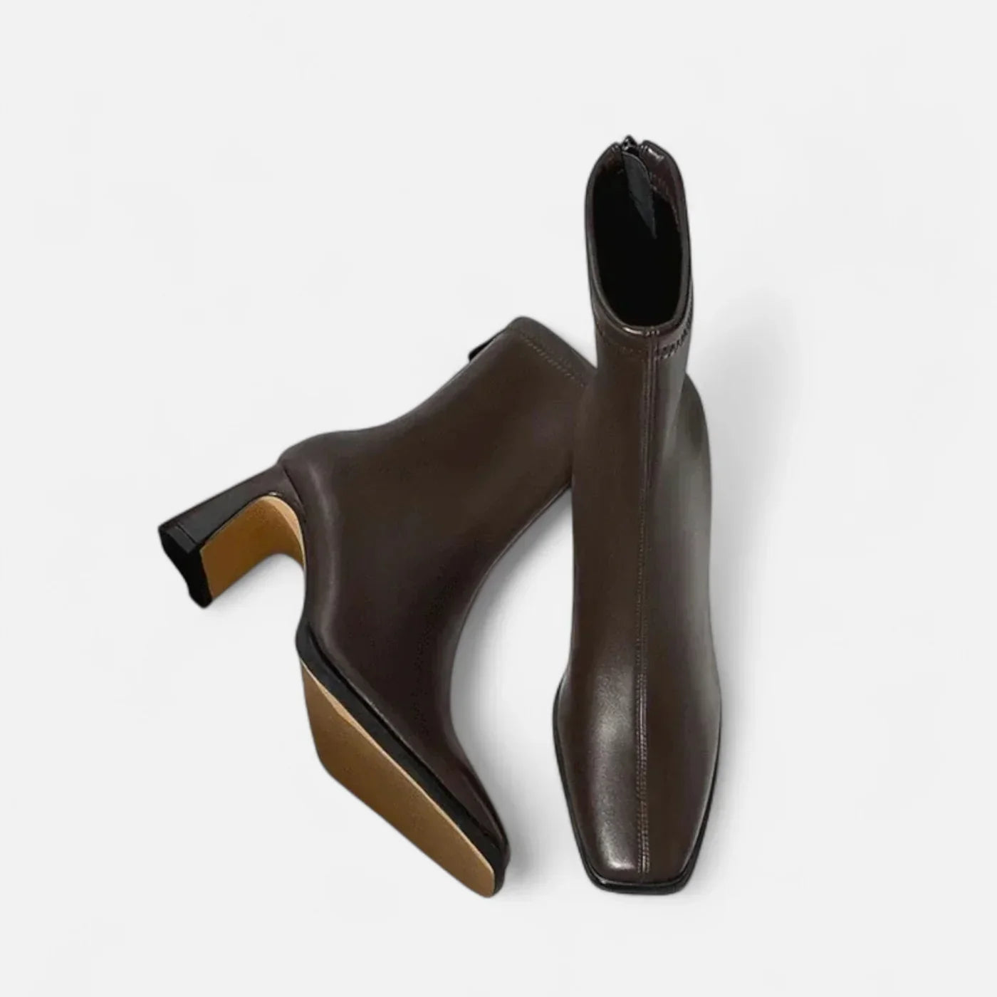 Olivia Bottines Femme – Bottines à Bout Carré avec Talon Bloc Élégant et Style Minimaliste
