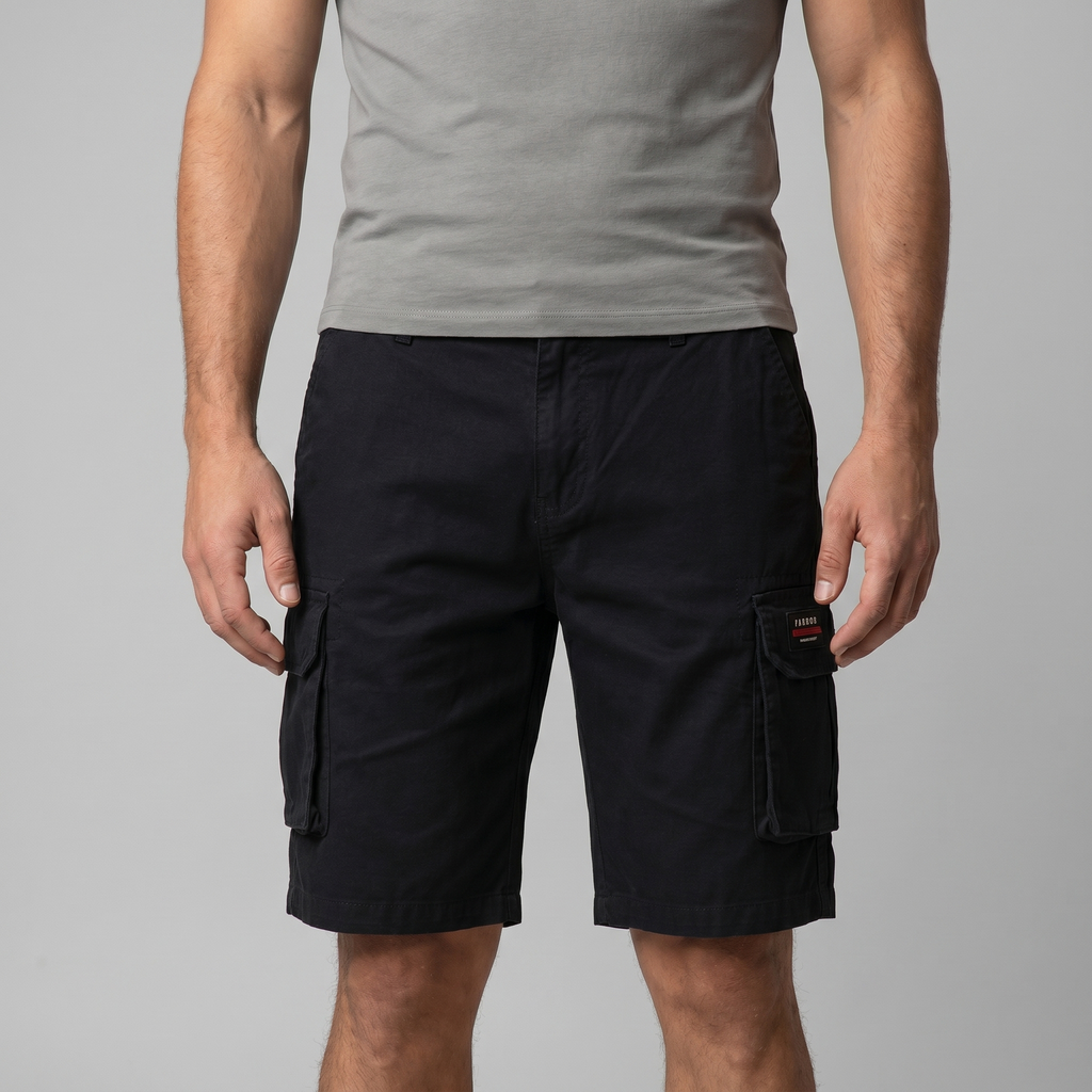 Corentin Short Cargo Homme – Bermuda Décontracté avec Poches Multiples et Coupe Relax