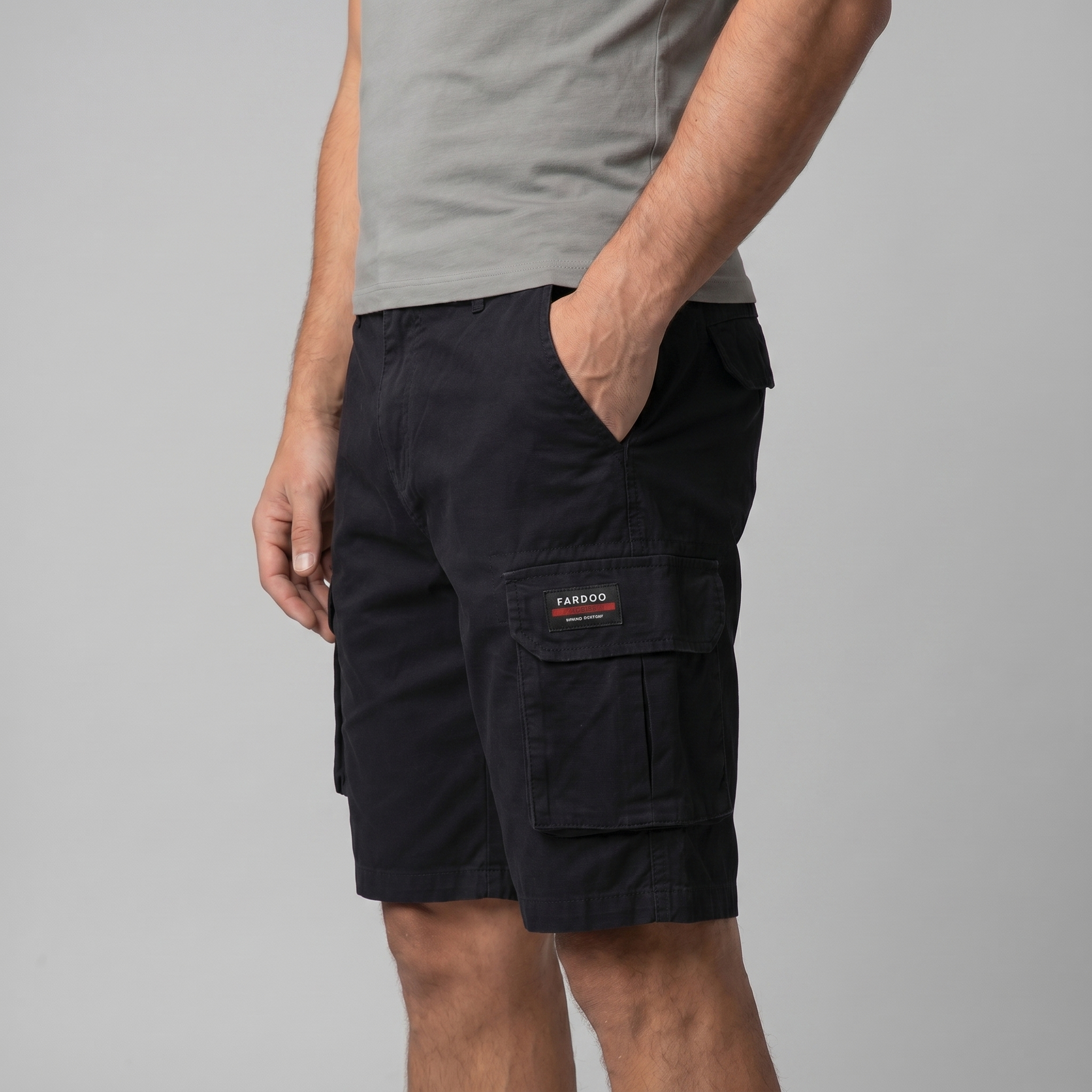 Corentin Short Cargo Homme – Bermuda Décontracté avec Poches Multiples et Coupe Relax