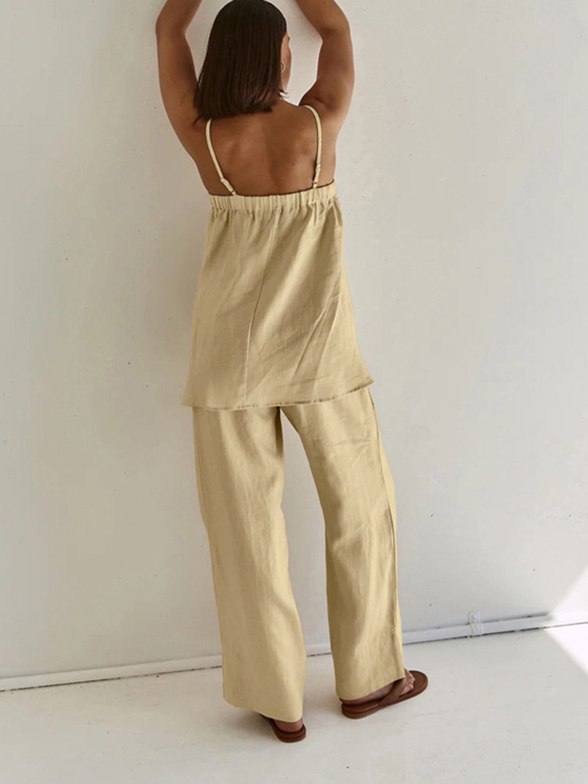 Émilienne Ensemble Femme – Ensemble Décontracté Deux Pièces avec Pantalon Large et Haut Fluide