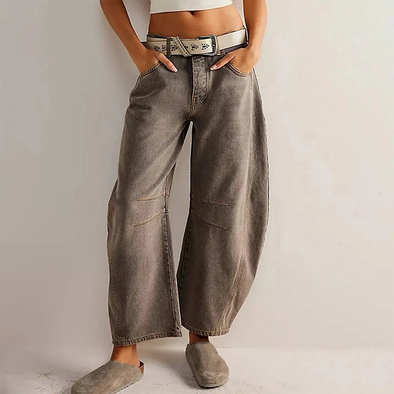 Floriane Pantalon Femme – Pantalon Wide Leg Décontracté avec Coupe Ample et Confort Optimal