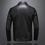 Dawson Veste Homme – Veste en Cuir à Zip avec Poches Poitrine et Col Classique