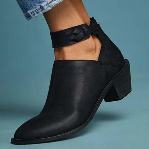 Élina Bottines Femme – Talon Stable, Bride Cheville & Design Élégant