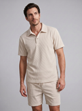 Loïc Ensemble Homme – Ensemble Polo en Velours Côtelé avec Short Assorti au Style Décontracté
