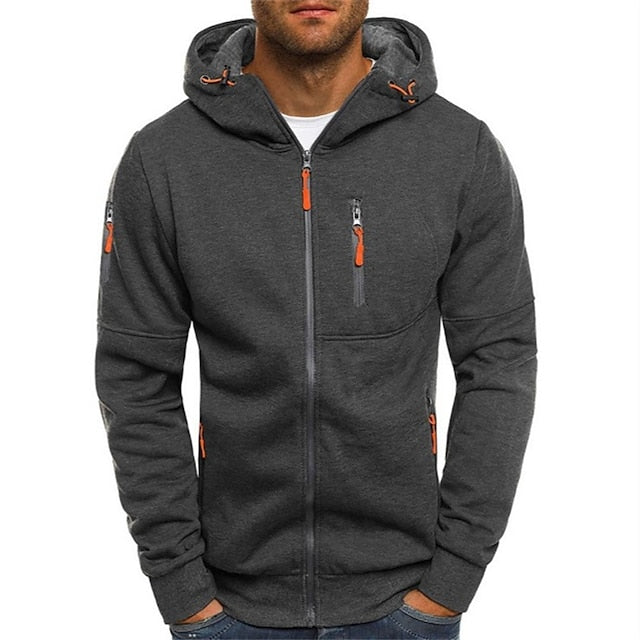 Sterling Hoodie Homme – Sweat à Capuche Zippé en Coton avec Style Sportif et Confort Quotidien