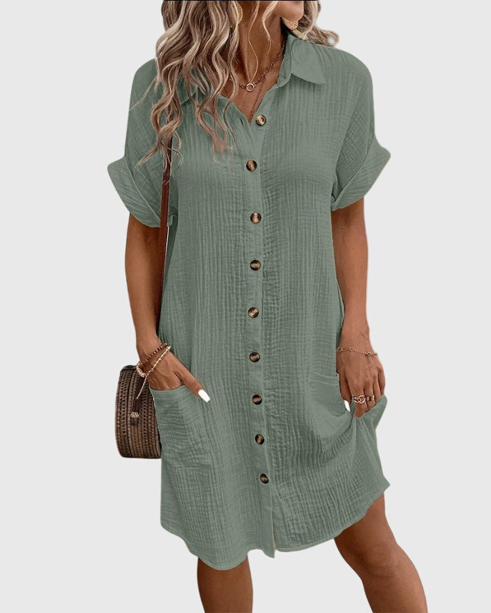 Élodie Robe Fluide Confort – Robe Légère au Style Décontracté Chic