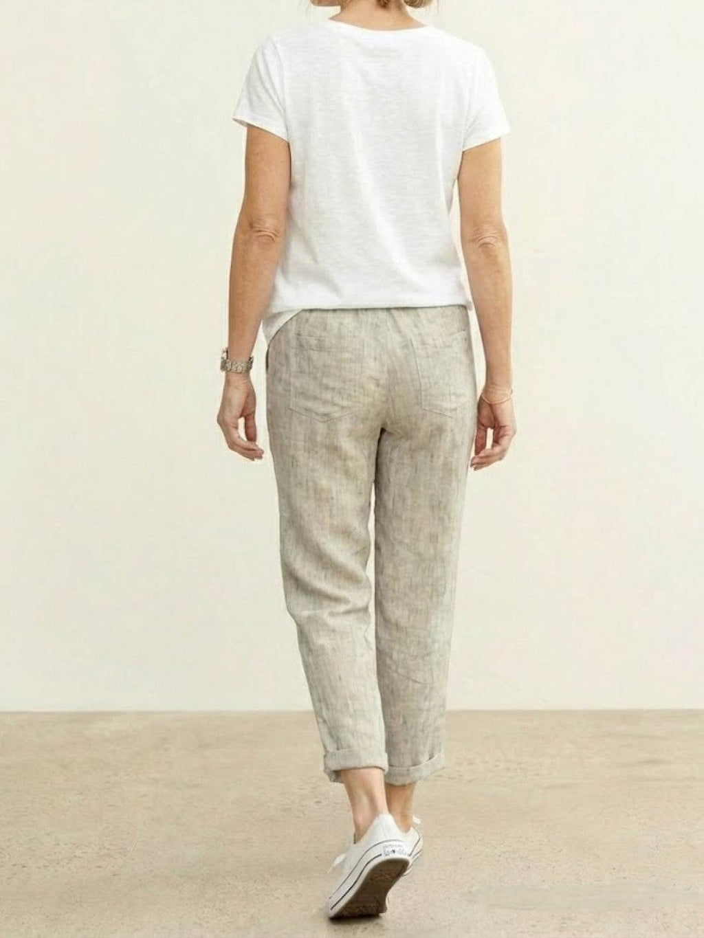 Mélissande Pants Woman – Slim Pants with Drawstring Waist in Casual Style