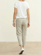 Mélissande Pants Woman – Slim Pants with Drawstring Waist in Casual Style