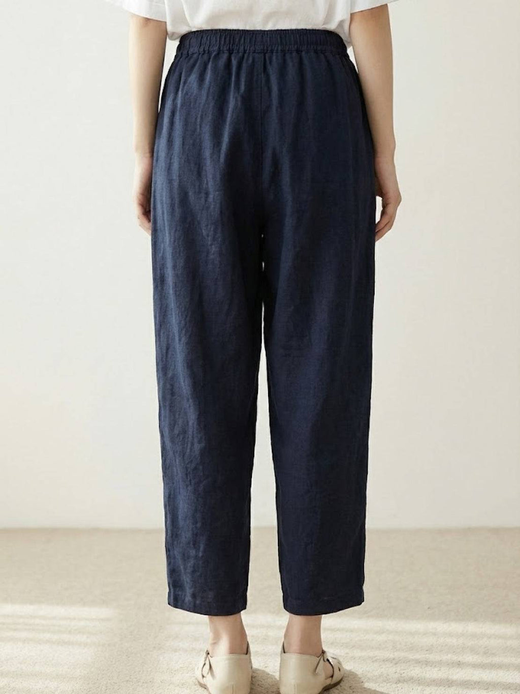 Mélissande Pants Woman – Slim Pants with Drawstring Waist in Casual Style
