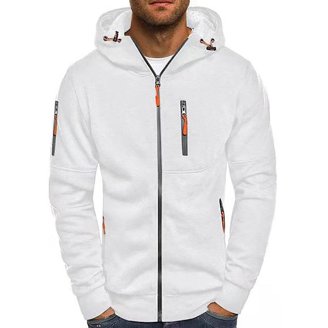Sterling Hoodie Homme – Sweat à Capuche Zippé en Coton avec Style Sportif et Confort Quotidien