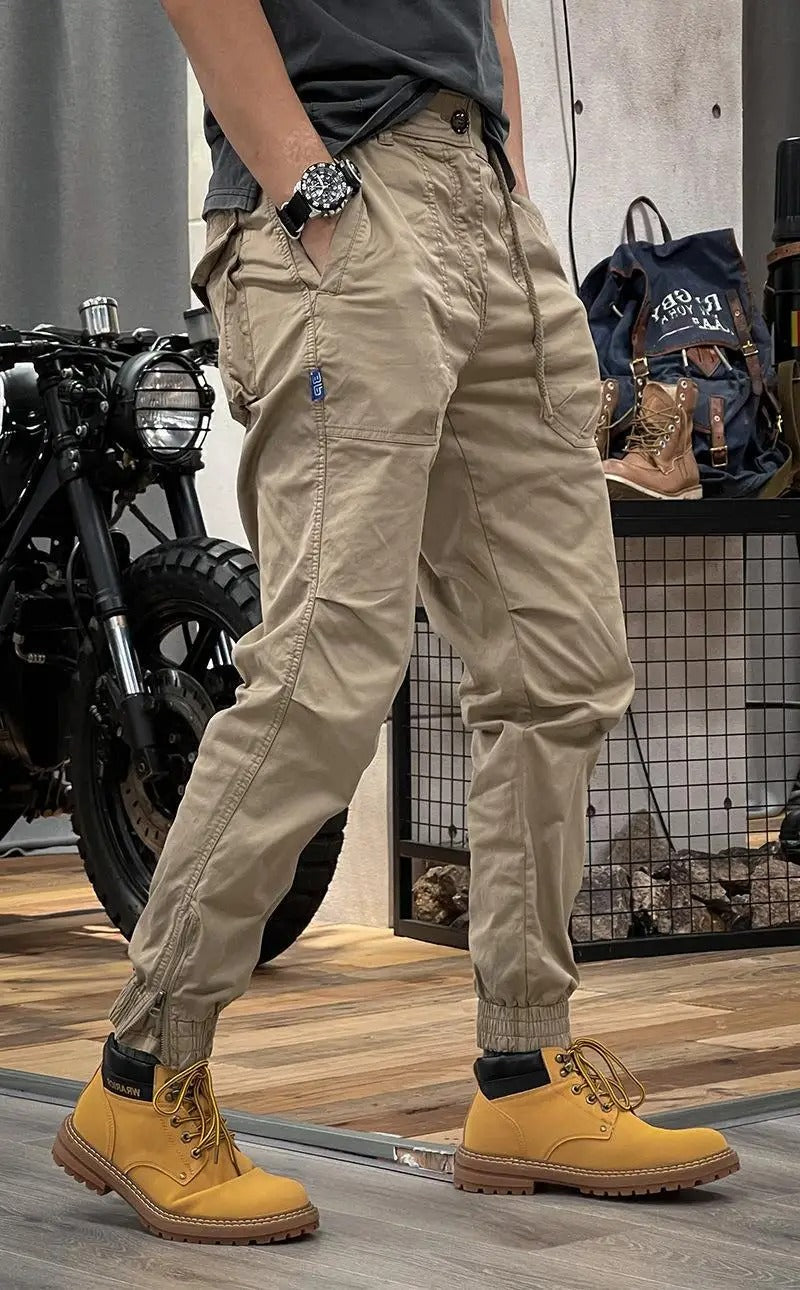Mathis Pantalon Cargo Homme – Stretch avec Poches, Taille Ajustable & Coupe Jogger