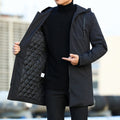 Hudson Veste Homme d’Hiver – Manteau Long avec Capuche Ajustable & Doublure Matelassée